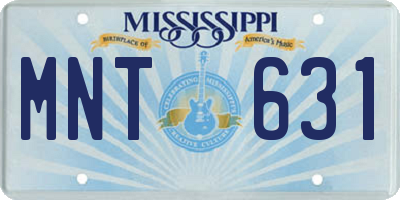 MS license plate MNT631