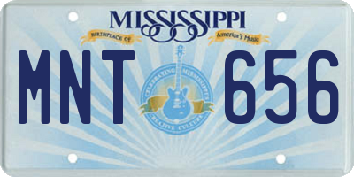MS license plate MNT656