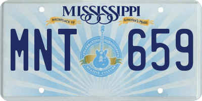 MS license plate MNT659