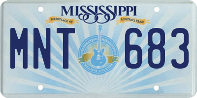 MS license plate MNT683