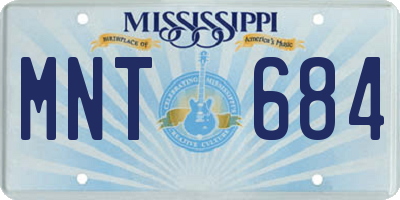 MS license plate MNT684