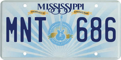 MS license plate MNT686