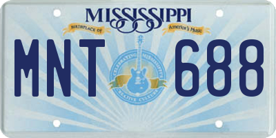 MS license plate MNT688