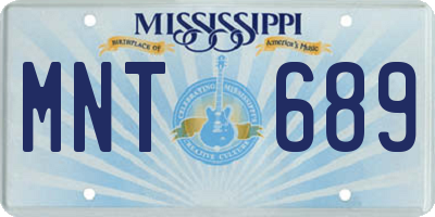 MS license plate MNT689