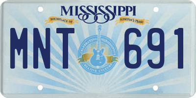 MS license plate MNT691