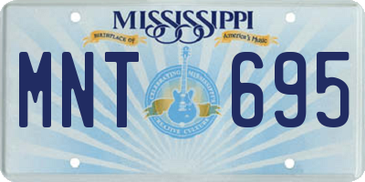 MS license plate MNT695
