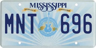 MS license plate MNT696
