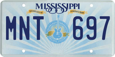 MS license plate MNT697