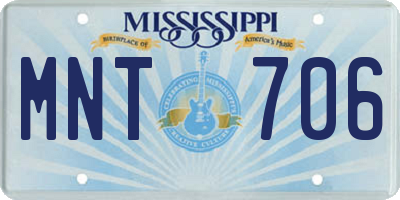 MS license plate MNT706