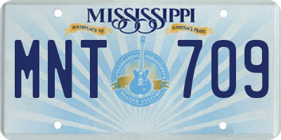 MS license plate MNT709