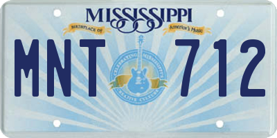 MS license plate MNT712
