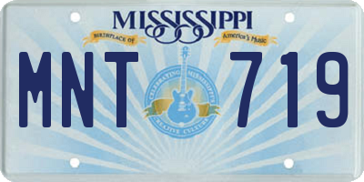 MS license plate MNT719