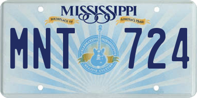 MS license plate MNT724