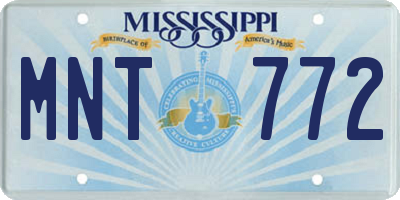MS license plate MNT772
