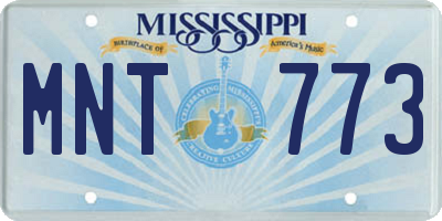 MS license plate MNT773