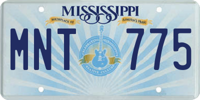 MS license plate MNT775