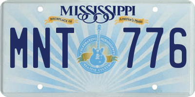 MS license plate MNT776