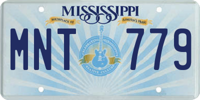 MS license plate MNT779