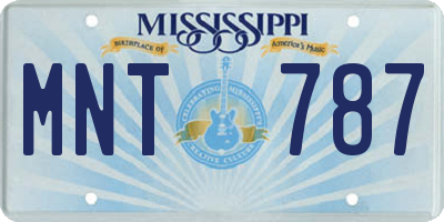 MS license plate MNT787
