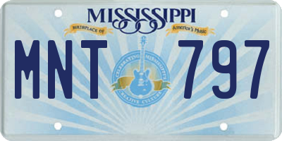 MS license plate MNT797