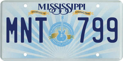 MS license plate MNT799