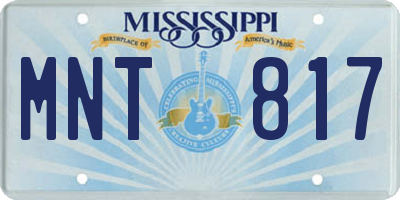 MS license plate MNT817