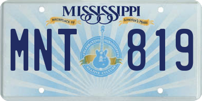 MS license plate MNT819