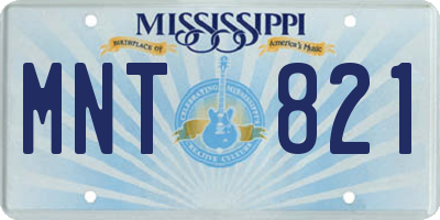 MS license plate MNT821