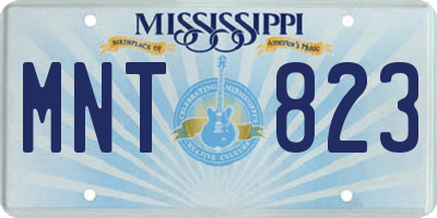 MS license plate MNT823