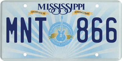 MS license plate MNT866