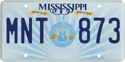 MS license plate MNT873