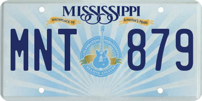 MS license plate MNT879