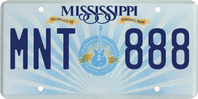 MS license plate MNT888