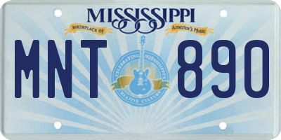 MS license plate MNT890