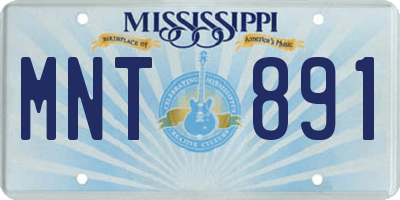 MS license plate MNT891