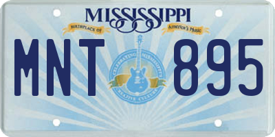 MS license plate MNT895