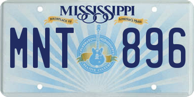 MS license plate MNT896