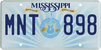 MS license plate MNT898