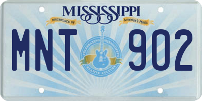 MS license plate MNT902