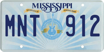MS license plate MNT912