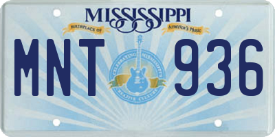 MS license plate MNT936