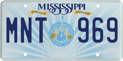 MS license plate MNT969