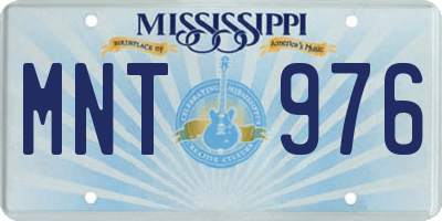 MS license plate MNT976