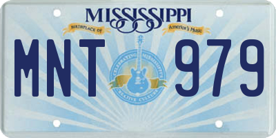 MS license plate MNT979