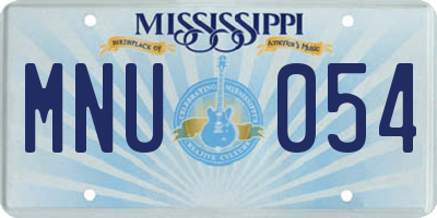 MS license plate MNU054