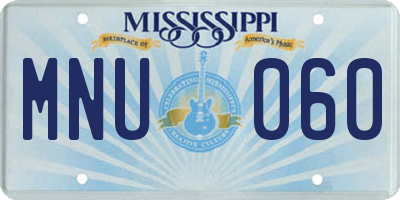 MS license plate MNU060