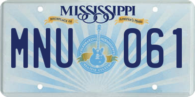 MS license plate MNU061
