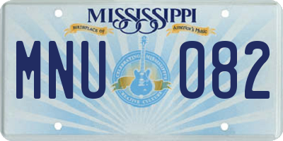 MS license plate MNU082