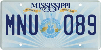 MS license plate MNU089