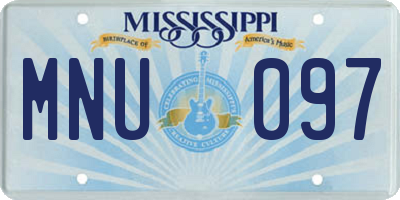 MS license plate MNU097